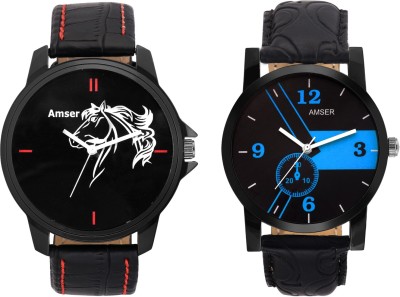 AMSER Set Of Two Stylish Watches For Boys And Men Watch  - For Men   Watches  (Amser)