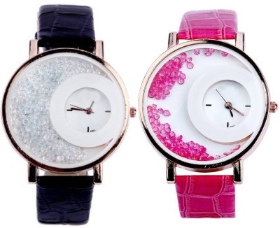 Shivam Retail Stylish Moving White And Pink Beads Analog Watch  - For Women   Watches  (Shivam Retail)