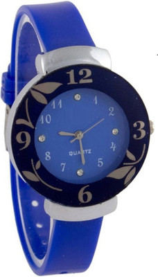

KNACK multi color flower on glass fancy and attractive new simple and sober watch for women Watch - For Girls