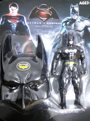 

GoMerryKids Super Action Hero Batman Avengers Figure with Mask(Black)
