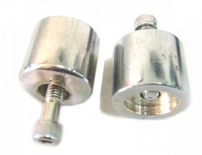 

Almos Handlebar End Weight Chrome Bike Handlebar Weights(2 Silver)
