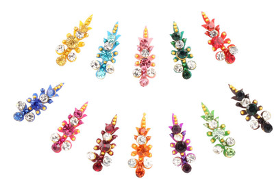 

Instabuyz Fancy bindi Forehead Multicolor Bindis(Long)