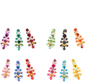 

Instabuyz Designer bindi Forehead Multicolor Bindis(Long)
