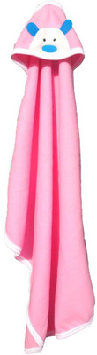 

BRANDONN Striped  Hooded Baby Blanket(Polyester, BABY PINK