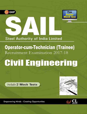Sail Civil Engineering Operator Cum Technician (Trainee) 2017-18  - Includes 2 Mock Tests 5 Edition(English, Paperback, unknown)
