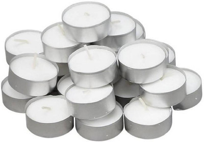 

Sayee 100% natural fibers Candle Candle(White, Pack of 50)