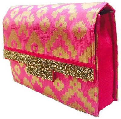 

craftbazaar Party Pink Clutch