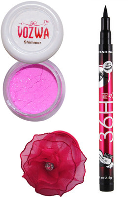 

VOZWA Pink Shimmer Powder, Sketch Eye Liner and band.(Set of 3)