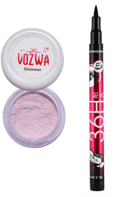 

VOZWA Light Copper Shimmer Powder, Sketch Eye Liner(Set of 2)