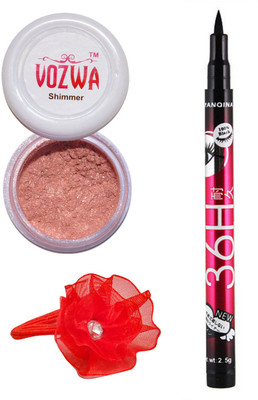 

VOZWA Copper Shimmer Powder, Sketch Eye Liner and band.(Set of 3)