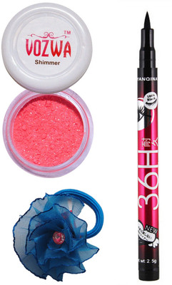 

VOZWA Red Shimmer Powder, Sketch Eye Liner and band.(Set of 3)
