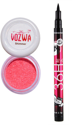

VOZWA Red Shimmer Powder, Sketch Eye Liner(Set of 2)