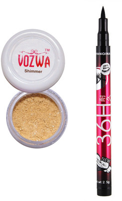 

VOZWA Golden Shimmer Powder, Sketch Eye Liner(Set of 2)