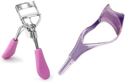 

Kelley Imported Showstopper High Quality Professional Eyelash Curler With Eyelash Tool 3 in 1 Makeup Mascara Shield Guard Curler(Set of 2)