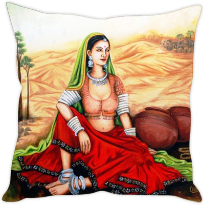

Sleep Nature's Abstract Cushions Cover(40.64 cm*40.64 cm, Multicolor)