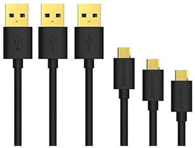 

Tronsmart 3x 1.8M Premium Micro USB Sync & Charge Cable(Black)