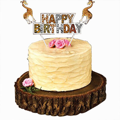 

PARTY PROPZ Multicolor JUNGLE BIRTHDAY DECORATION/CAKE TOPPER (SET OF 1)/ JUNGLE PARTY SUPPLIES - 1 g