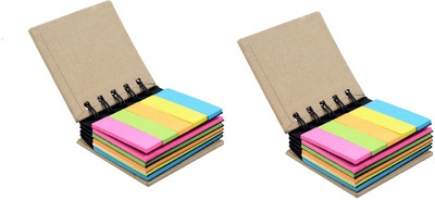 

Les Nouveautés 0 Compartments Original Pocket Size Spiral Sticky Note Pad pack of 2 Colorful Sticky(Multicolor)