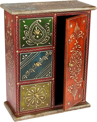 

Indikala 4 Compartments Wood Drawer , Almirah(Multicolor)