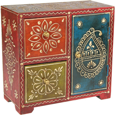 

Indikala 3 Compartments Wood Drawer(Multicolor)