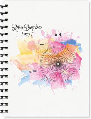 

100yellow A5 Notebook(Printed Wire Bound High Quality Notebook /170 Ruled Pages Inside/ Digital Print Cover/ Designer Notepads- Ideal For gift, Multicolor)