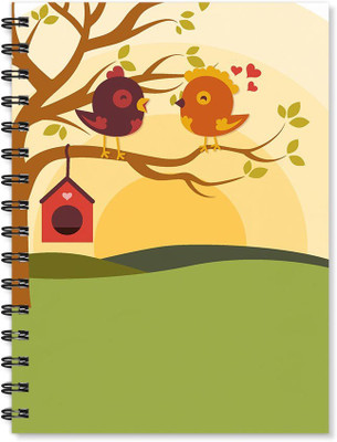 

100yellow A5 Notebook(Printed Wire Bound High Quality Notebook /170 Ruled Pages Inside/ Digital Print Cover/ Designer Notepads- Ideal For gift, Multicolor)