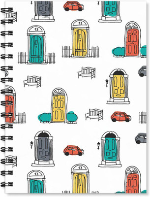 

100yellow A5 Notebook(Printed Wire Bound High Quality Notebook /170 Ruled Pages Inside/ Digital Print Cover/ Designer Notepads- Ideal For gift, Multicolor)