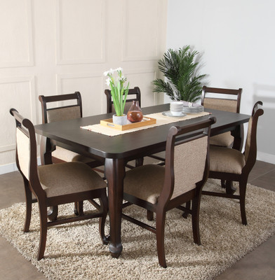 

Furnicity Engineered Wood 6 Seater Dining Set(Finish Color - Brown)