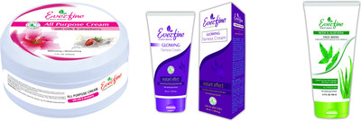 

Everfine combo pack of 3 All purpose cream 200ml, Fairness cream 50ml b&Neem Aloevera Face Wash 100ml(350 ml)