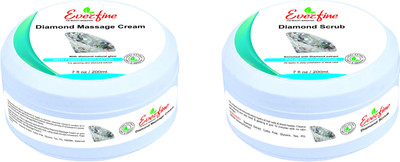 

Everfine combo pack of 2 diamond scrub & diamond cream 200ml(400 ml)