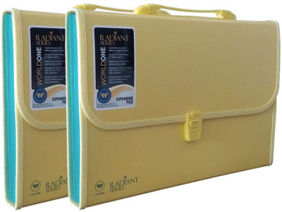 

World One Polypropylene Expanding Folder(Set Of 2, Yellow)