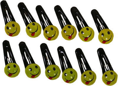 

abhi Fancy Smiley Hair Clips Tic Tac Clip(Black)