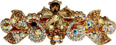 

Mansiyaorange Desiger Latest Trendy Hair Jewellery Hair Acccessory Clip Hair Clip(Gold)