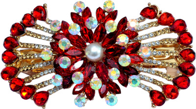 

Mansiyaorange Desiger Latest Trendy Hair Jewellery Hair Acccessory Clip Hair Clip(Red)