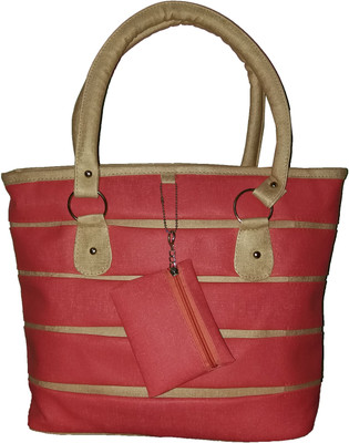 

sk noor Shoulder Bag(Red, Gold), Gold;red