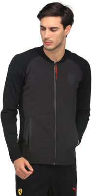 puma full sleeve solid men's jacket