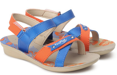 Footfun by Liberty Boys & Girls Velcro Flats(Blue