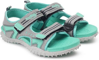 Footfun by Liberty Boys Slip-on Sports Sandals(Blue, S.green