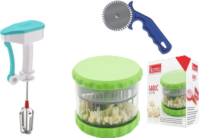 

Nestwell Blender WITH Pizza Cutter WITH Garlic Crusher Blending Multicolor Kitchen Tool Set(Multicolor)