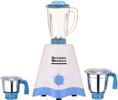 

SilentPowerSunmeet MG17-TA-STR-295 600 W Juicer Mixer Grinder(White, Blue, 3 Jars), Blue;white