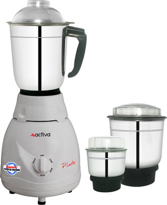 

ACTIVA Pluto Pro 500 W Mixer Grinder(White, 3 Jars)