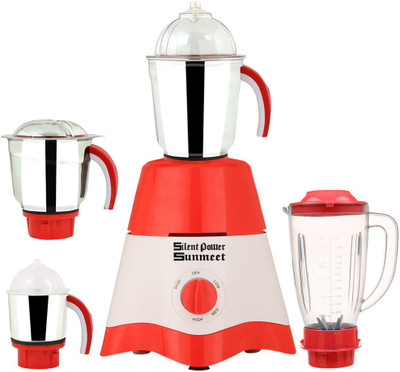 

SilentPowerSunmeet MG17-TA-STR-75 600 W Juicer Mixer Grinder(Red, White, 4 Jars)