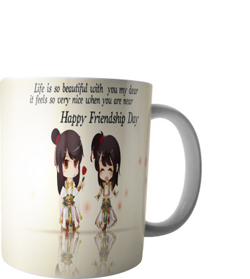 

RD Creations Specially Customise Gift For a Best Friend from a Friend PWMFD95 Ceramic Mug(300 ml), Multicolor