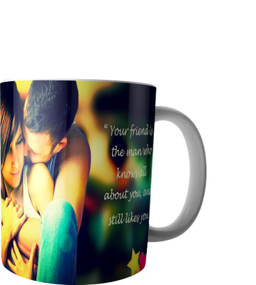 

RD Creations Specially designed Gift For a Best Friend from a Friend PWMFD1130 Ceramic Mug(300 ml), Multicolor
