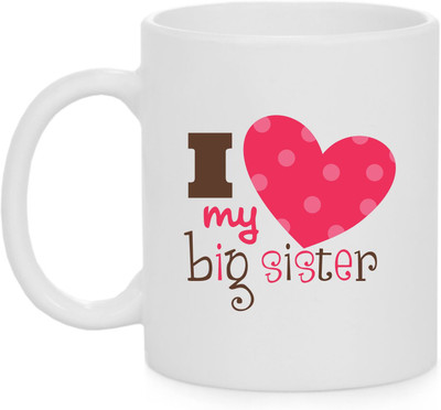 

Coffee Mug I love My Sister Ceramic Mug(350 ml), White