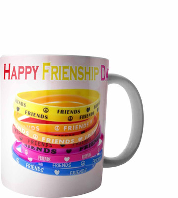 

RD Creations Specially Customise Gift For a Best Friend from a Friend PWMFD14 Ceramic Mug(300 ml), Multicolor