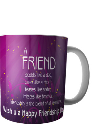 

RD Creations Specially Customise Gift For a Best Friend from a Friend PWMFD59 Ceramic Mug(300 ml), Multicolor