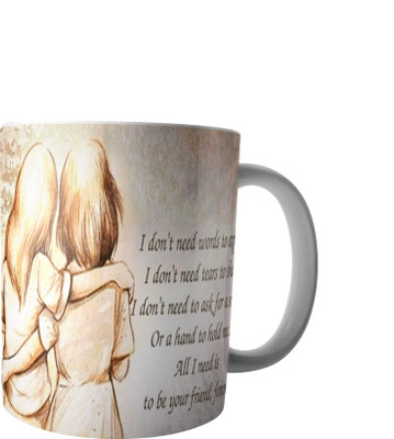 

RD Creations Specially Customise Gift For a Best Friend from a Friend PWMFD89 Ceramic Mug(300 ml), Multicolor