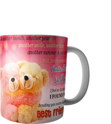 

RD Creations Specially Customise Gift For a Best Friend from a Friend PWMFD86 Ceramic Mug(300 ml), Multicolor