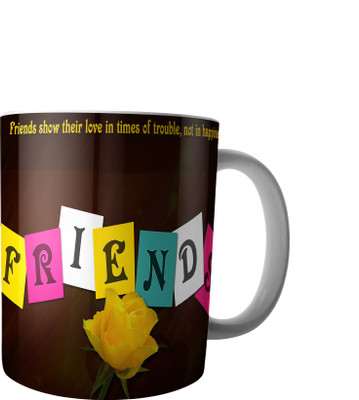 

RD Creations Specially Customise Gift For a Best Friend from a Friend PWMFD50 Ceramic Mug(300 ml), Multicolor